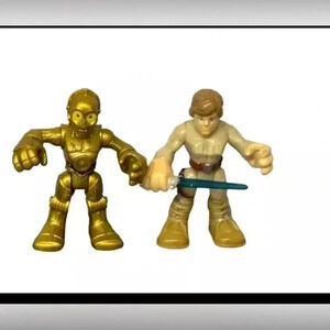 Two Star Wars Jedi Force Playskool Heroes: Luke Skywalker & C-3PO